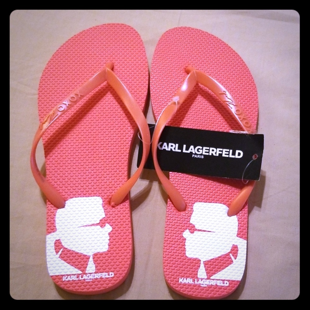 Karl lagerfeld flip flops